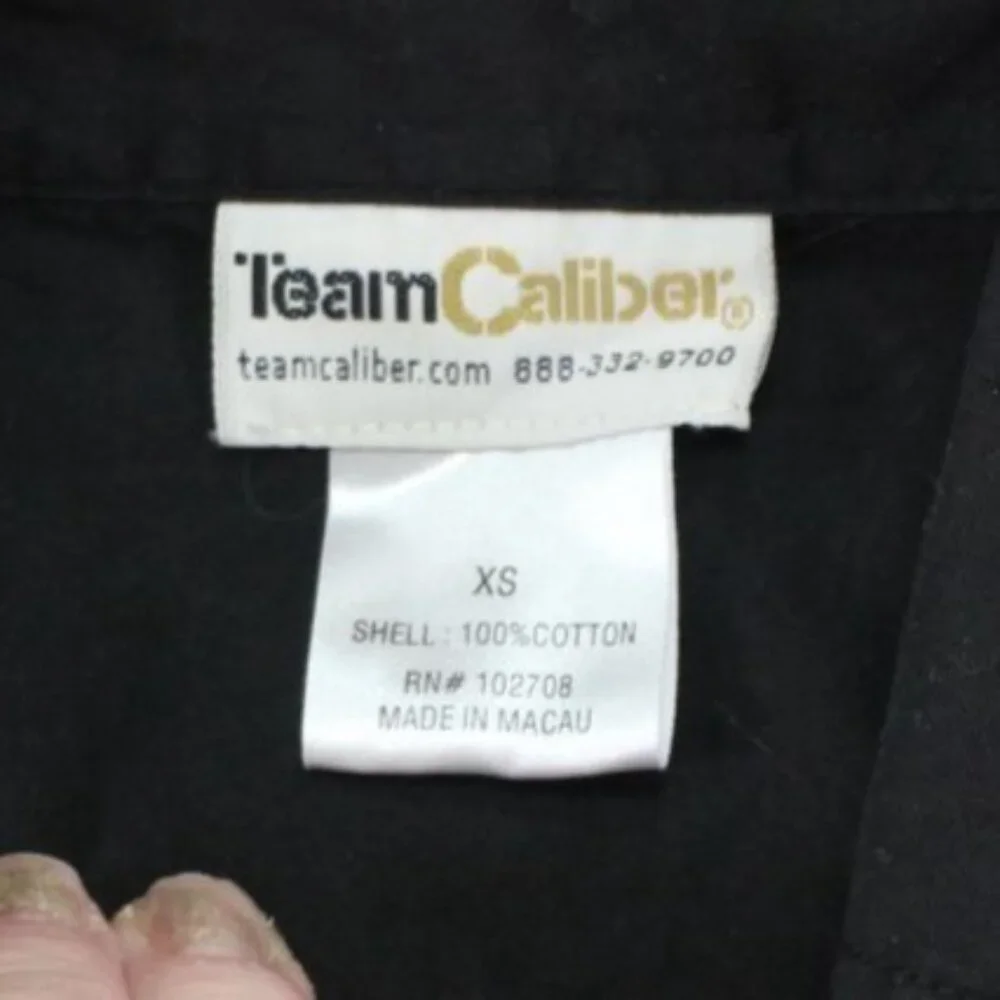 Team Caliber Crew Issued Racing Shirt Sharpie & Rubbermaid Logos Black/Red Cotto
